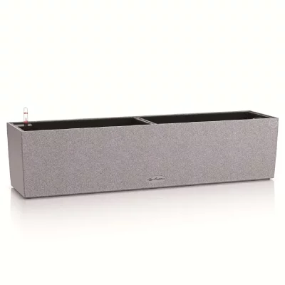 LECHUZA  jardini&egrave;re balconera stone 80 all-in-one gris 425628