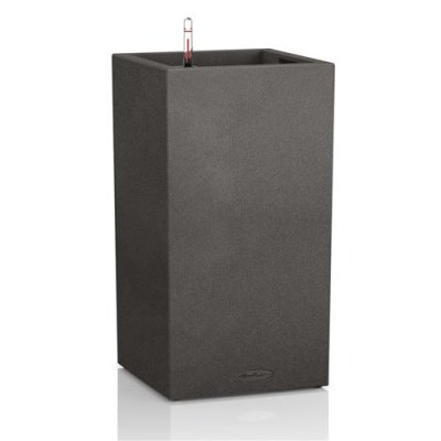 LECHUZA  jardini&egrave;re canto stone 40 high all-in-one noir graphite