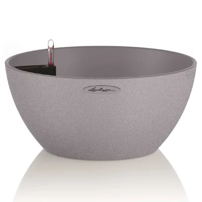 LECHUZA  Jardini&egrave;re CUBETO Color 30 ALL-IN-ONE Gris pierre 13830