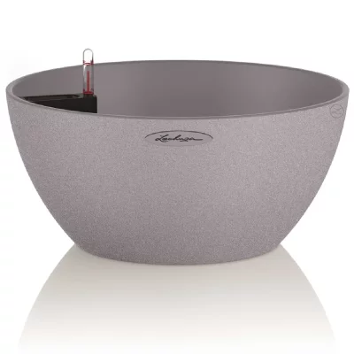 LECHUZA  Jardini&egrave;re CUBETO Color 40 ALL-IN-ONE Gris pierre 13840