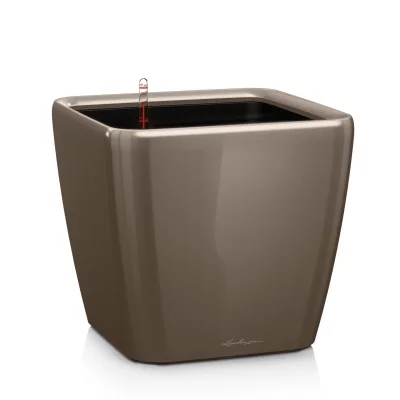 LECHUZA  jardini&egrave;re quadro 35 ls all-in-one taupe brillant 16165 421480