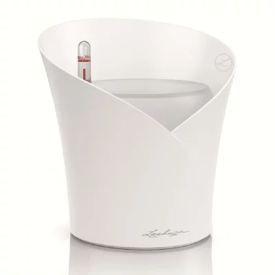 LECHUZA  Orchidea Kit Complet Blanc Mat, D18 H19,5 cm