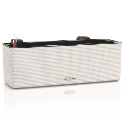 LECHUZA  - Pot Balconissima Color, blanc, alimentation par m&egrave;che 40 cm