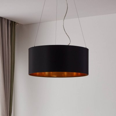 EGLO Lecio - suspension textile noire-dor&eacute;e