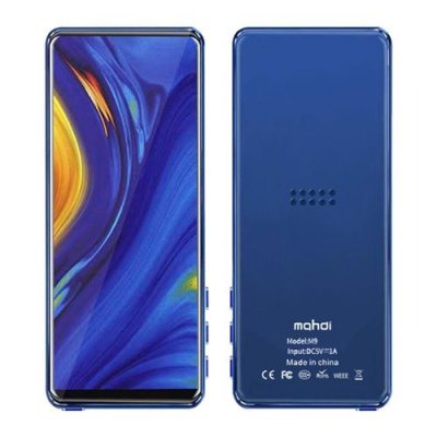 YOKULI Lecteur Bluetooth 8go Mp3 Mp4 Bleu Avec Bo&icirc;te De Rangement Bleu