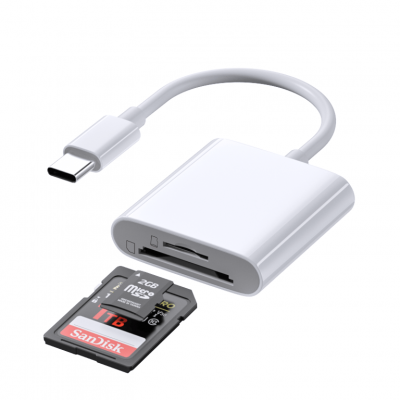 Lecteur de carte double SD/TF TYPE-C pour un transfert de donn&eacute;es rapide