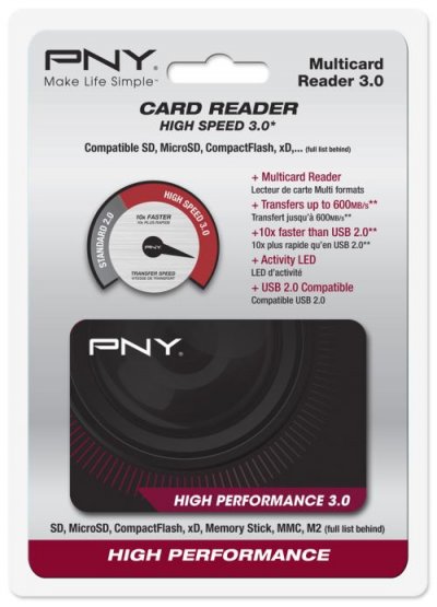 PNY Lecteur de carte  Flash Reader USB 3.0
