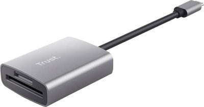 TRUST Lecteur de carte  Dalyx USB-C - SD, MicroSD - Aluminium