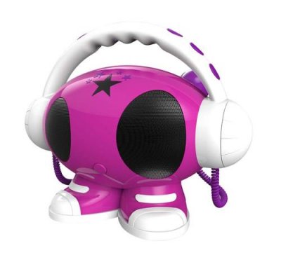 BIGBEN LECTEUR MP3 PORTABLE ROBOT ROSE