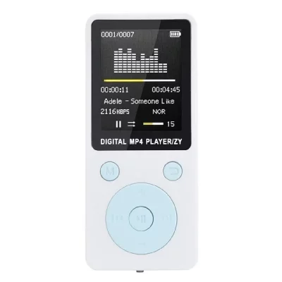YONIS Lecteur Mp4 MP3 Ecran 1.8 Pouce Baladeur Enregistreur Fm Radio Micro SD Blanc -