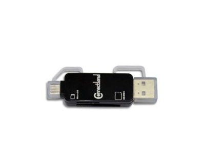 Lecteur Multicartes OTG micro USB &amp; USB GC-809 Noir