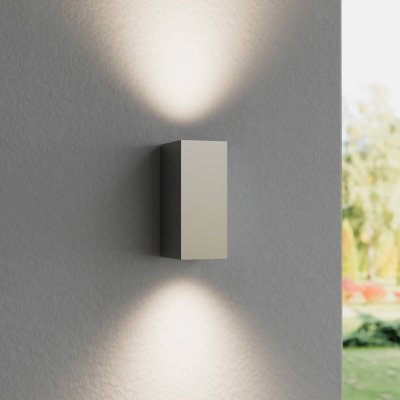 LUCANDE Led Applique Exterieur 'Tavi' en aluminium pour couloir - argent&eacute;
