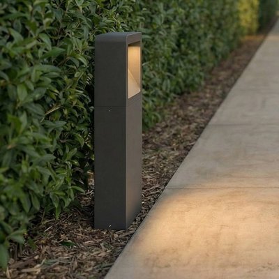 LUCANDE Led Borne Eclairage Exterieur 'Leya' en aluminium - gris graphite
