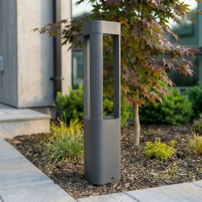 LUCANDE Led Borne Eclairage Exterieur 'Nanna' en aluminium - anthracite