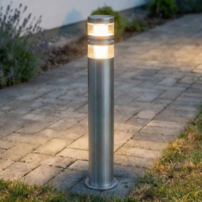 LINDBY LED Eclairage Exterieur 'Lanea' en inox - inox, transparent