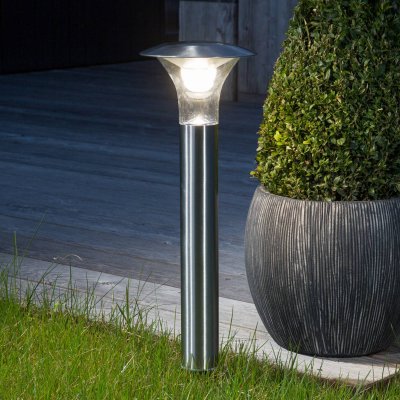 LINDBY Led Lampe Solaire 'Jolin' en inox - inox, transparent