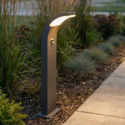 LUCANDE LED Luminaire ext&eacute;rieur 'Timm' en aluminium - gris graphite, blanc