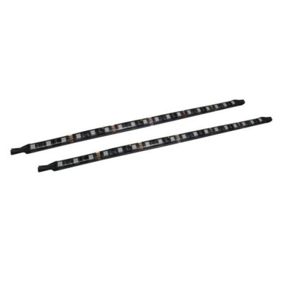 REBORNLEAGUE LED RGB 30cm de 16 led, Fixation aimant e/autocollante, 2 pcs/pack