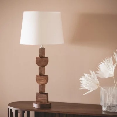 LEDKIA LIGHTING Ledkia Lampe &agrave; Poser Bois Dagmar ILUZZIA Blanc
