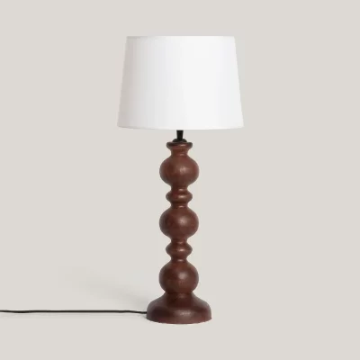 LEDKIA  Lampe &agrave; Poser Bois Stuvan Blanc