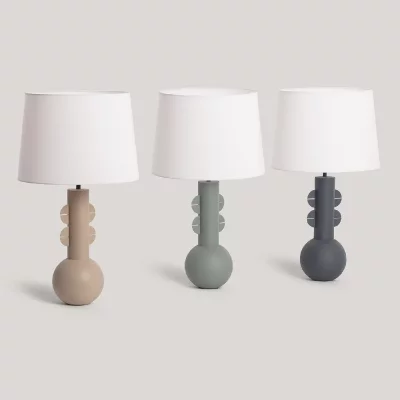 ILUZZIA Ledkia Lampe &agrave; Poser M&eacute;tal Kondur  Bleu