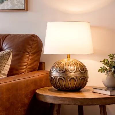  Ledkia Lampe &agrave; Poser M&eacute;tal Naksh ILUZZIA Laiton