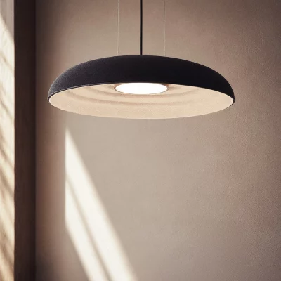  Ledkia Suspension Acoustique LED 18W Feutre Misis-S Noir