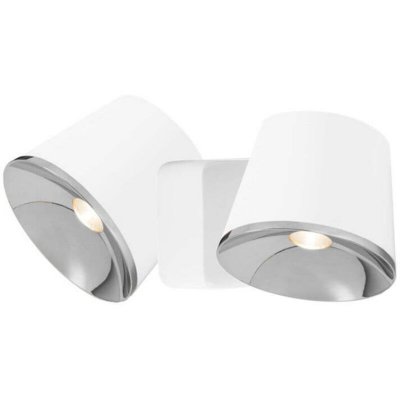 LEDS C4 LEDS-C4 Drone Applique 2 foyers LED, blanc/chrome , fin de s&eacute;rie