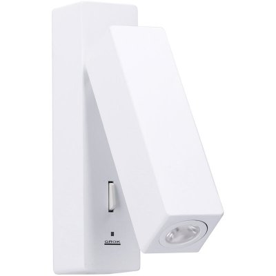 LEDS C4 Leds-C4 Grok - Lampe De Lecture Murale &Agrave; 1 Lumi&egrave;re Led Pour Int&eacute;rieur, Blanc