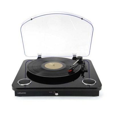 LEDWOOD  - Round 300 Turntable - With Built-In Stereo Speakers & Bluet