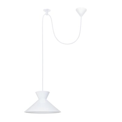 TOSEL LEEDS - Suspension conique m&eacute;tal blanc