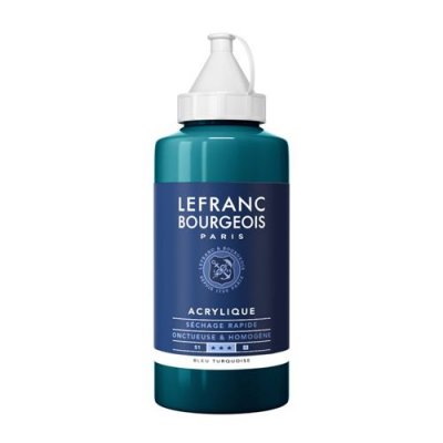  Lefranc Bourgeois Acrylique Fine Bouteille 750ml Bleu Turquoise