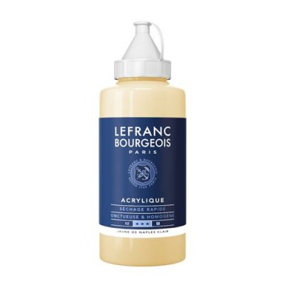  Lefranc Bourgeois Acrylique Fine Bouteille 750ml Jaune De Naples Clair