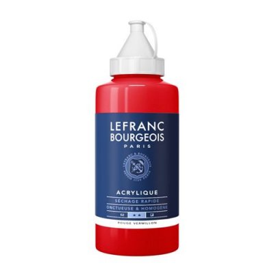 LEFRANC BOURGEOIS  Acrylique Fine Bouteille 750ml Rouge Vermillon
