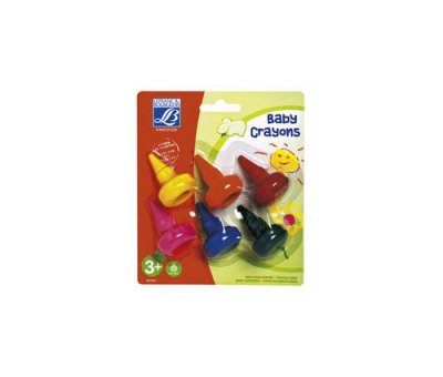 LEFRANC BOURGEOIS LEFRANC & BOURGEOIS Assortiment baby crayons &eacute;ducation - 6 crayons