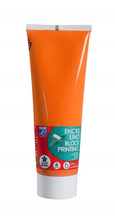 LEFRANC BOURGEOIS  - Encre de Linogravure - Tube de 250ml - Orange