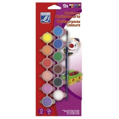 LEFRANC & BOURGEOIS Lefranc Bourgeois - Peinture acrylique pour enfants - 12 pots de 5ml