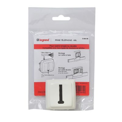 LEGRAND LEG98986 Prise t&eacute;l&eacute;phone appareillage saillie composable - blanc
