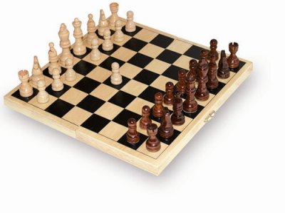GENERIQUE Legler - Jeu d'&eacute;checs en bois pliable 26x26 cm