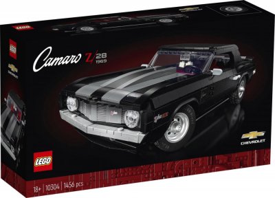 LEGO 10304 Chevrolet Camaro Z28 1969 1456 pi&egrave;ces, Noir,