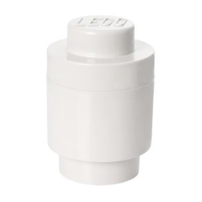 LEGO  Bo&icirc;te de rangement  ronde 1-brique en blanc, Plastique, 12,3 cm