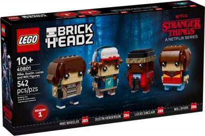 LEGO BrickHeadz - Figurines de Mike, Dustin, Lucas et Will (Stranger Things - Saison 1) - 40801