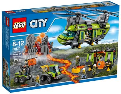 Lego City - 60125 - L'h&eacute;licopt&egrave;re De Transport Du Volcan
