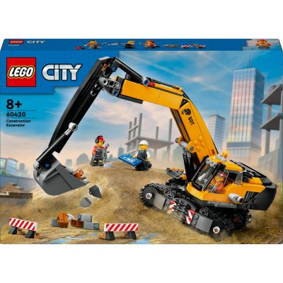 LEGO&reg; City 60420 La pelleteuse de chantier jaune 