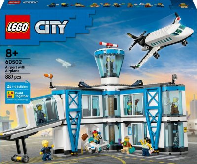LEGO City 60502 L'a&eacute;roport et l'avion - Neuf