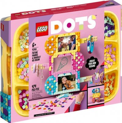 LEGO DOTS 41956 Cadres photo et bracelet Cr&egrave;me glac&eacute;e 