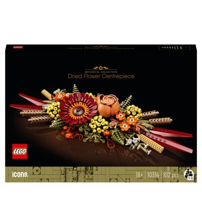 LEGO Icons 10314 Le Centre de Table Fleurs S&eacute;ch&eacute;es 