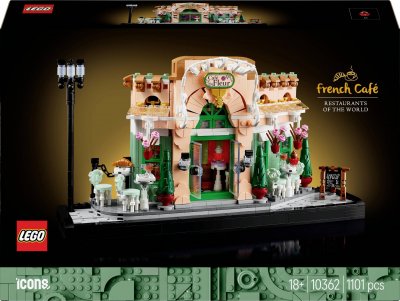 LEGO Icons 10362 Le caf&eacute; fran&ccedil;ais - D&eacute;coration parisienne pour &eacute;tag&egrave;re - Set pour adulte 