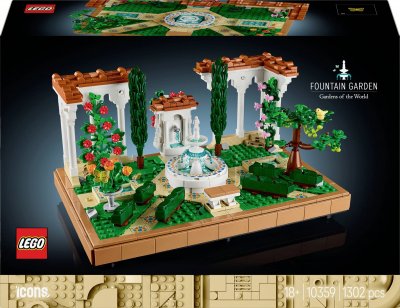 LEGO&reg; Icons Fountain Garden Home and Office Decor, Building Set for Adults 10359