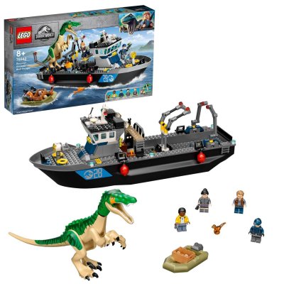 Lego jurassic world 76942 l'&eacute;vasion en bateau du baryonyx
